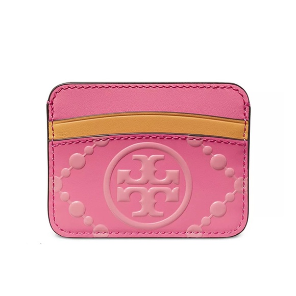 Tory Burch Accessories - Tory Burch TT Monogram Contrast Embossed Leather Card Case- sold out online!